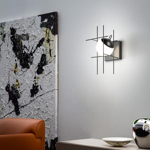 Plot Frame LED Wall Light in living room.