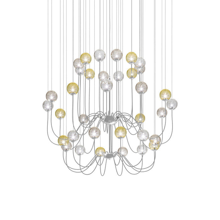 Puppet Chandelier in Multicolor 1/Glossy Chrome (36-Light).