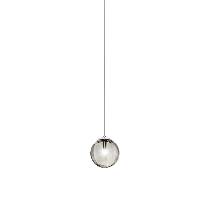 Puppet Pendant Light in Smoky Transparent/Glossy Chrome (Small).