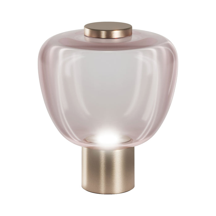 Riflesso LT 3 LED Table Lamp in Light Amethyst Transparent/Matt Gold.