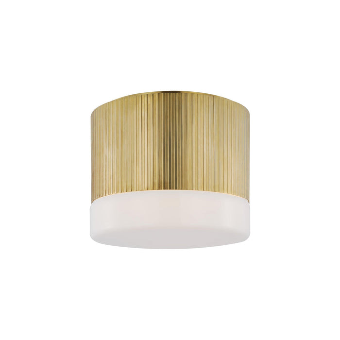 Ace LED Flush Mount Ceiling Light in Hand-Rubbed Antique Brass (Small).