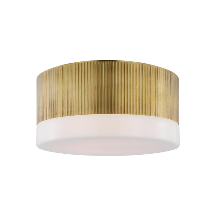 Ace LED Flush Mount Ceiling Light in Hand-Rubbed Antique Brass (Medium).