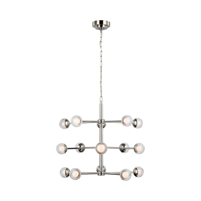 Alloway LED Chandelier in Polished Nickel (Small).
