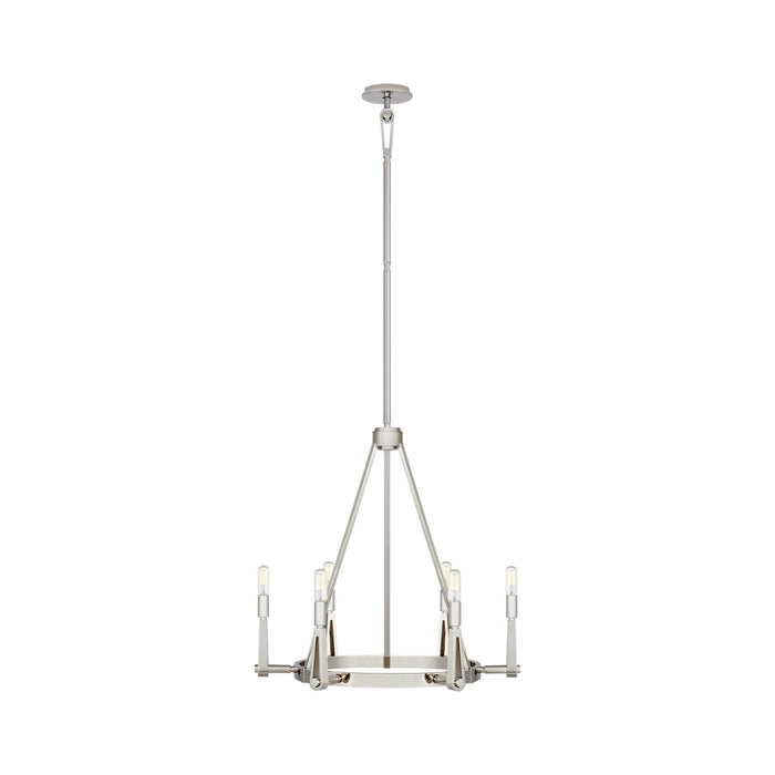 Alpha Chandelier in Polished Nickel/Without Shade (Medium).