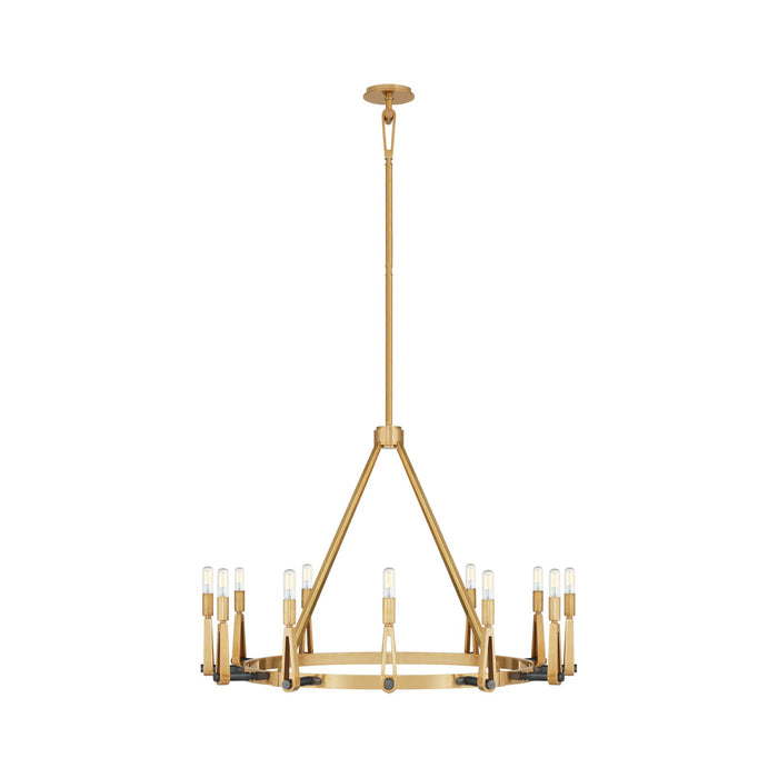 Alpha Chandelier in Hand-Rubbed Antique Brass/Bronze/Without Shade (Grande).