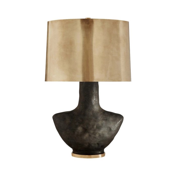 Armato Table Lamp in Stained Black Metallic/Brass.