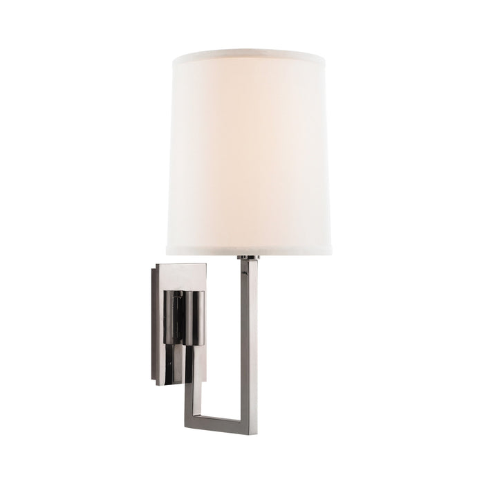 Aspect Library Wall Light in Soft Silver.