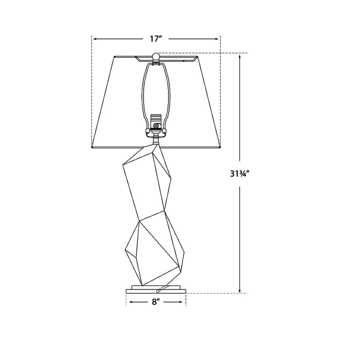 Bayliss Table Lamp - line drawing.