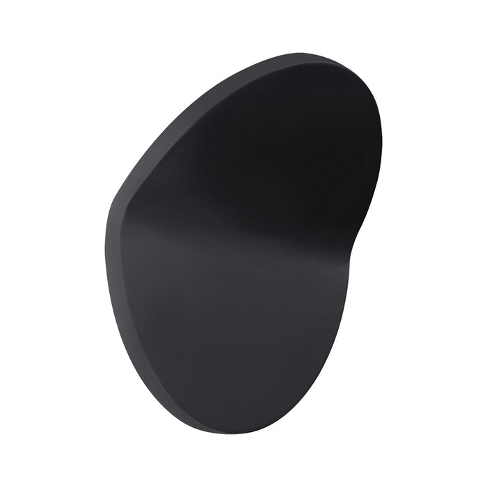 Bend Round Outdoor LED Wall Light in Matte Black.