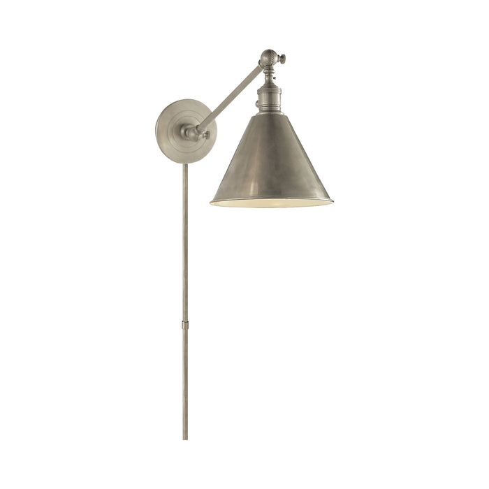 Boston Functional Wall Light in Antique Nickel (Single Arm).