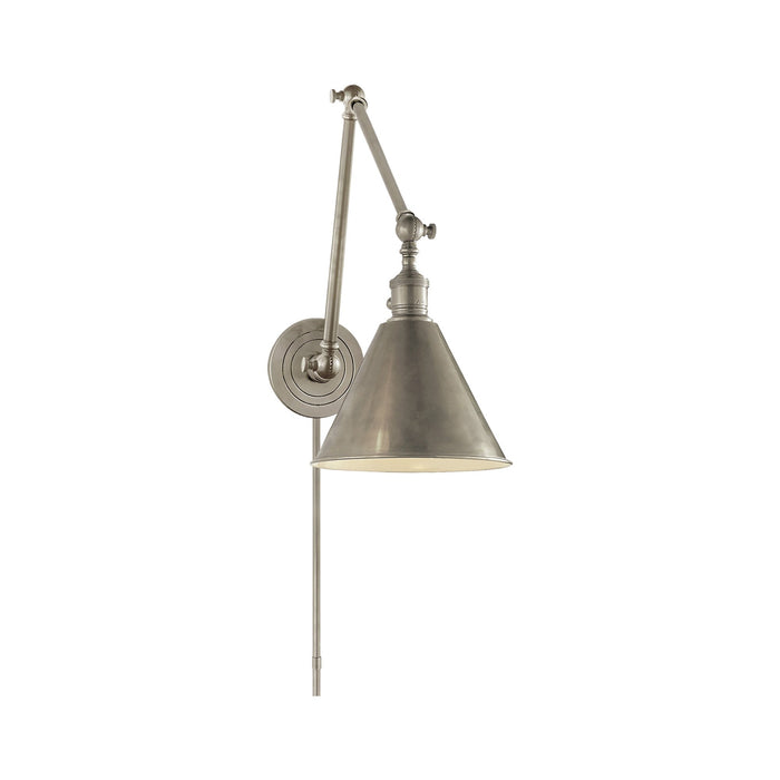 Boston Functional Wall Light in Antique Nickel (Double Arm).