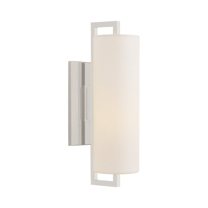 Bowen LED Wall Light in Polished Nickel.