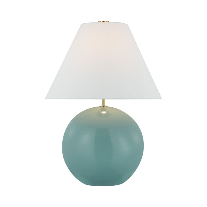 Brielle LED Table Lamp in Seafoam Blue.