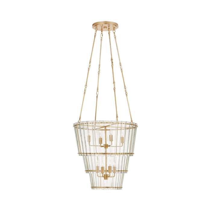 Cadence Waterfall Chandelier in Hand-Rubbed Antique Brass (Medium).
