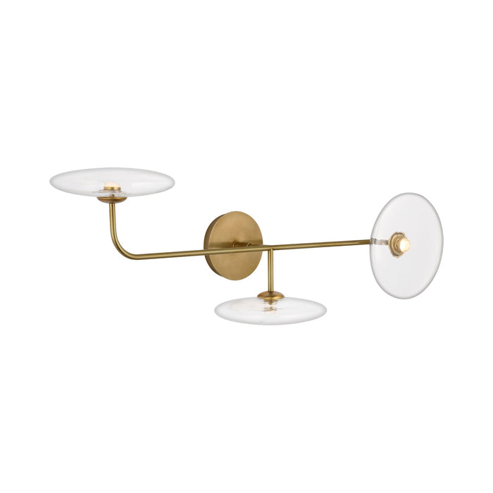 Calvino LED Wall Light in Hand-Rubbed Antique Brass.