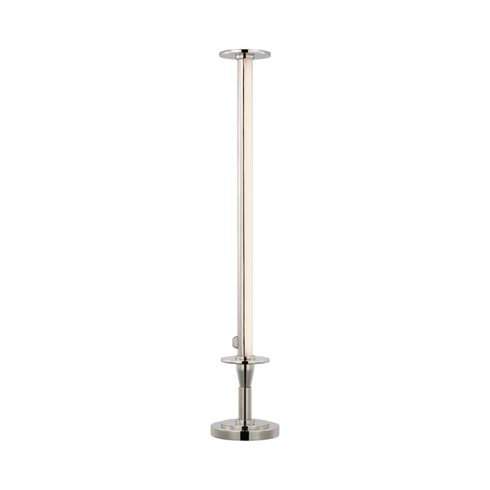 Cilindro LED Table Lamp in Polished Nickel.