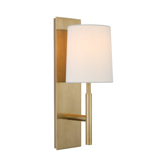 Clarion LED Wall Light in Soft Brass.
