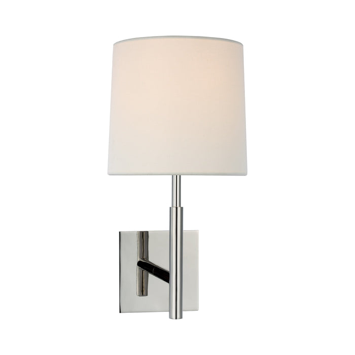 Clarion Library LED Wall Light in Polished Nickel.