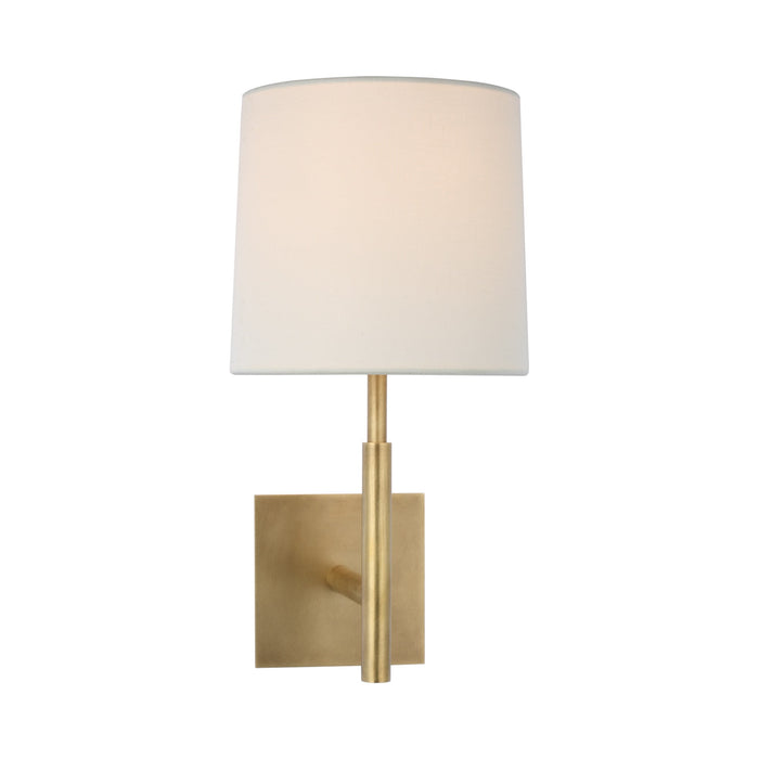 Clarion Library LED Wall Light in Soft Brass.