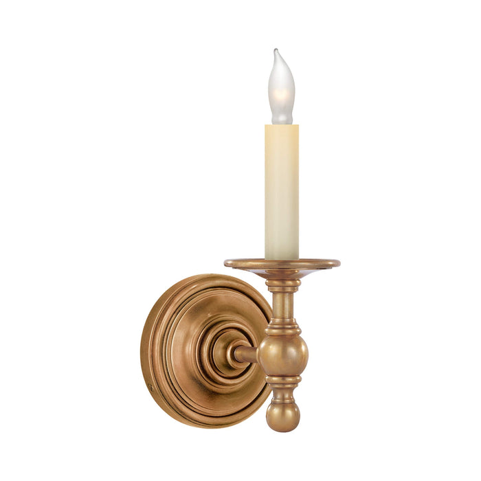 Classic Wall Light in Hand-Rubbed Antique Brass.