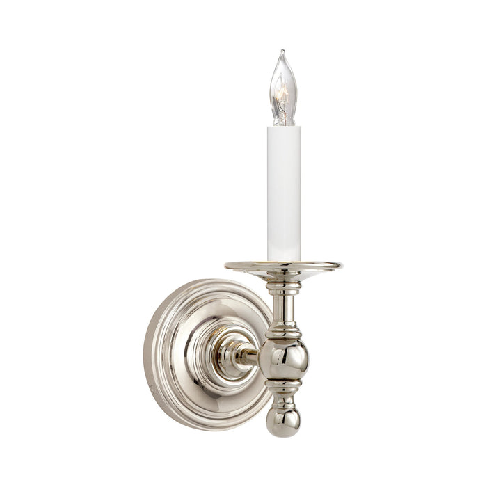 Classic Wall Light in Polished Nickel.