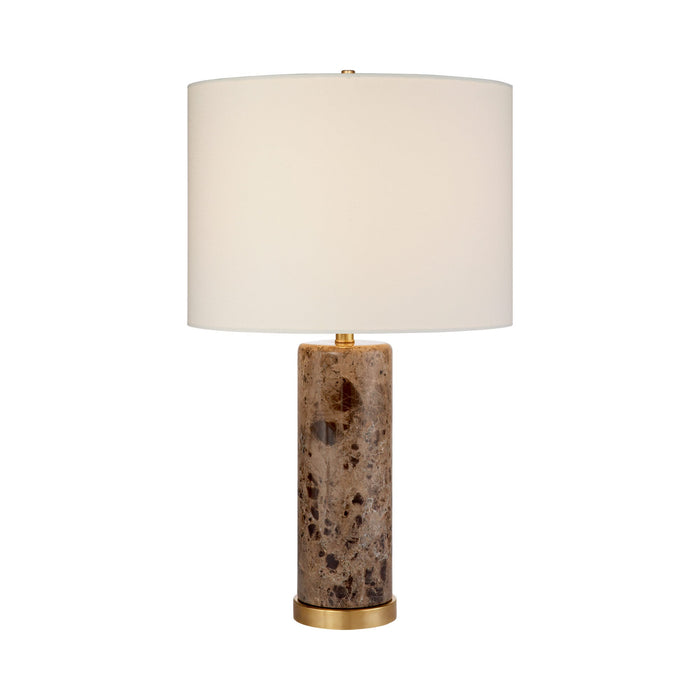 Cliff Table Lamp in Brown Marble.