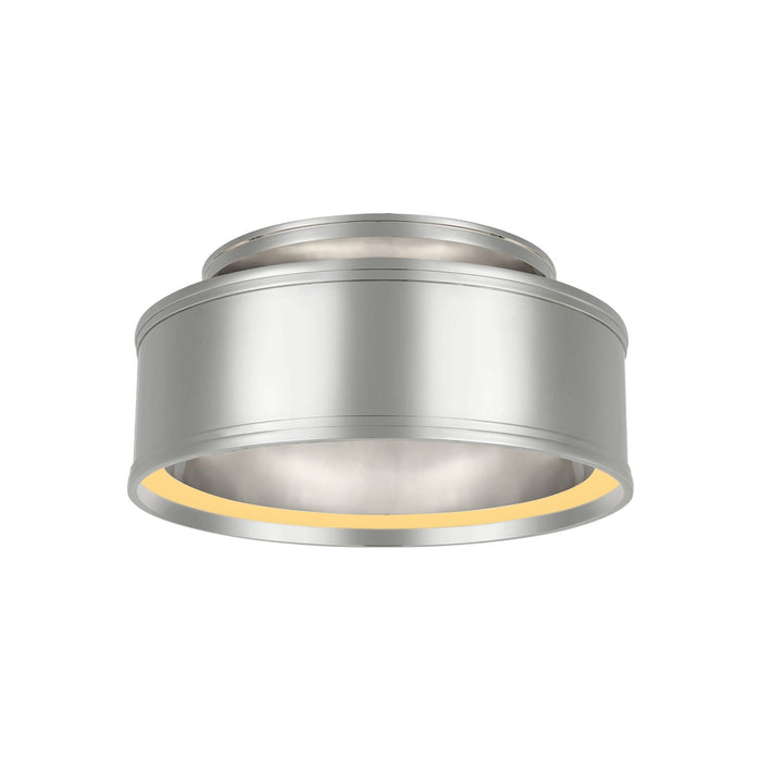 Connery LED Flush Mount Ceiling Light in Polished Nickel (14-Inch).