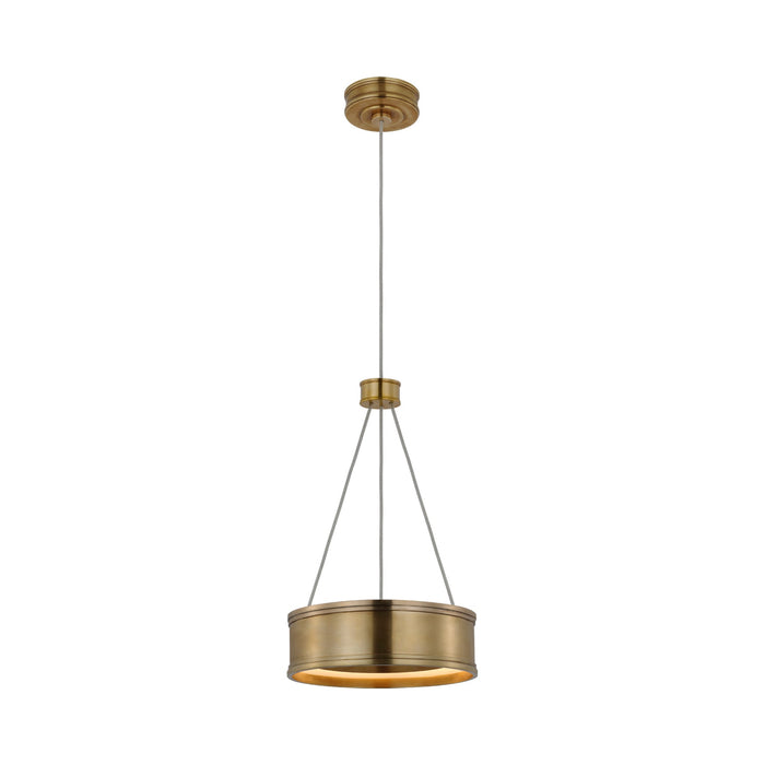 Connery Ring LED Pendant Light in Antique-Burnished Brass.