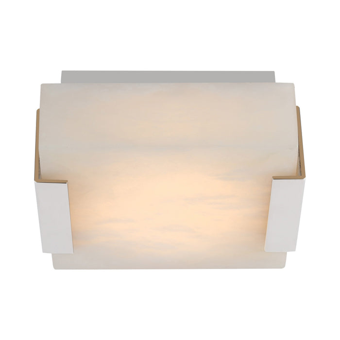 Covet Solitaire LED Flush Mount Ceiling Light in Low Clip/Polished Nickel.