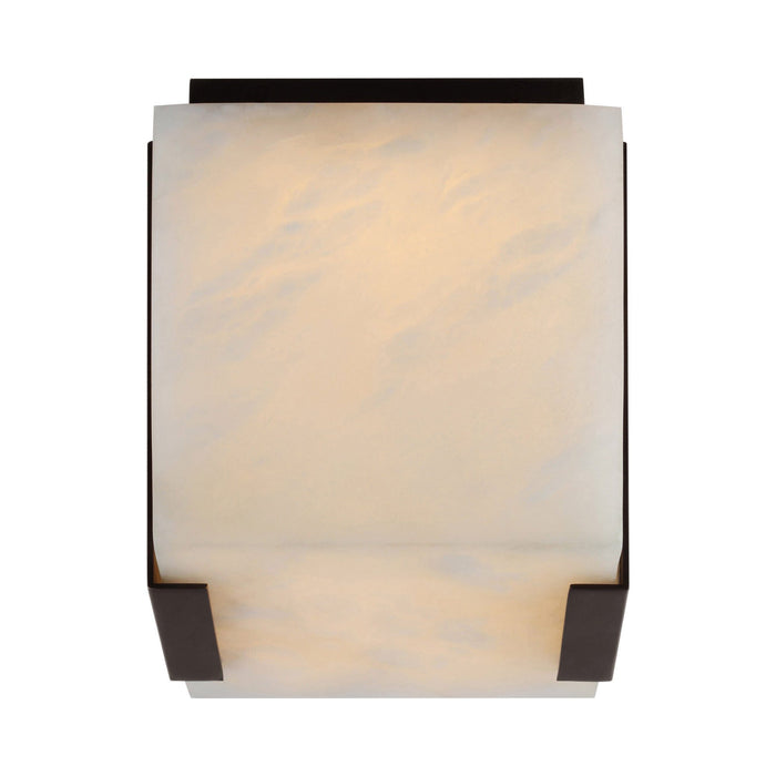 Covet Solitaire LED Flush Mount Ceiling Light in Tall Clip/Bronze.
