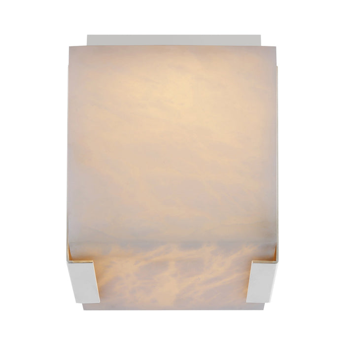 Covet Solitaire LED Flush Mount Ceiling Light in Tall Clip/Polished Nickel.