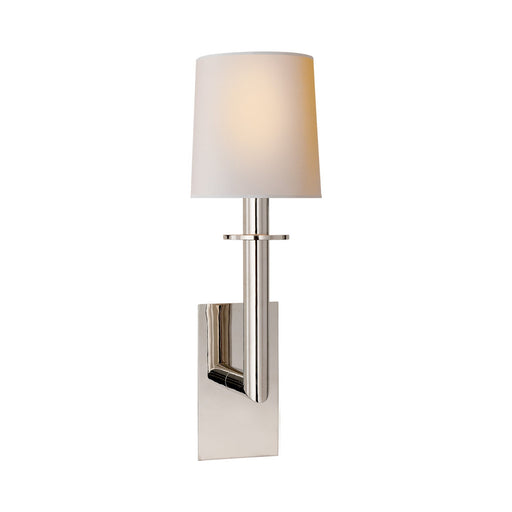 Dalston Wall Light in Polished Nickel.