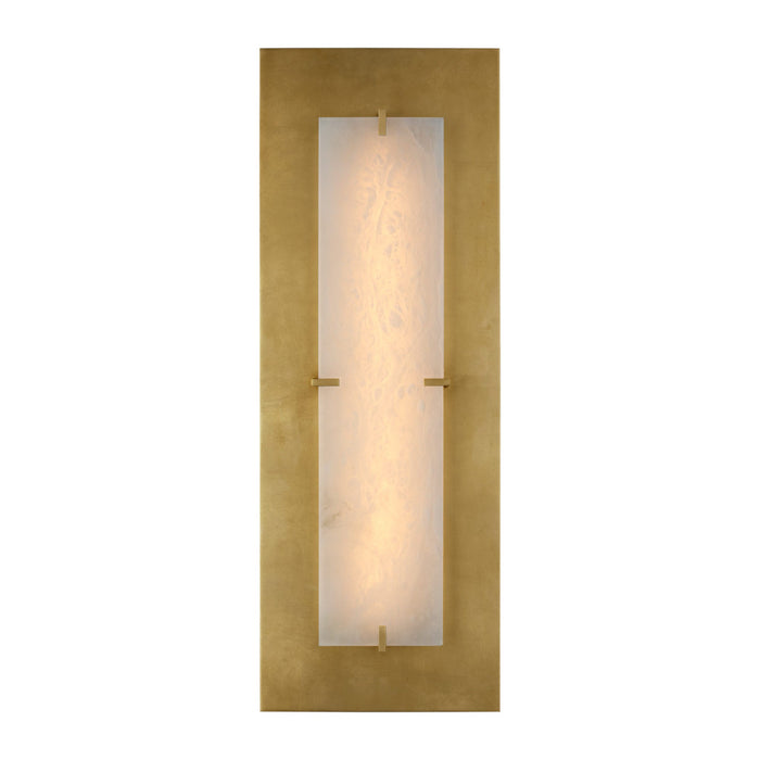 Dominica LED Wall Light in Gild and Alabaster (Large).