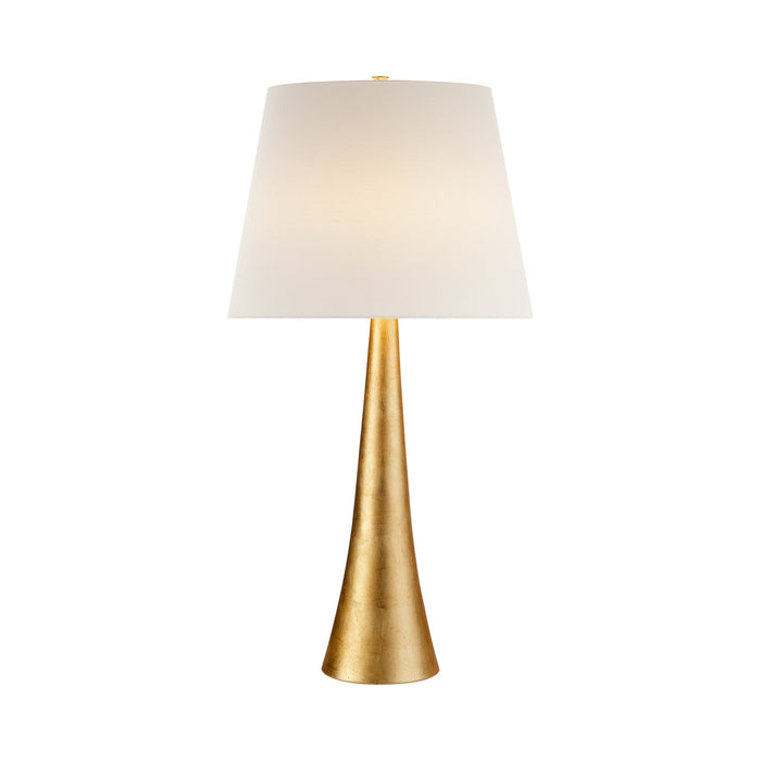 Dover Table Lamp with Linen Shade in Gild.