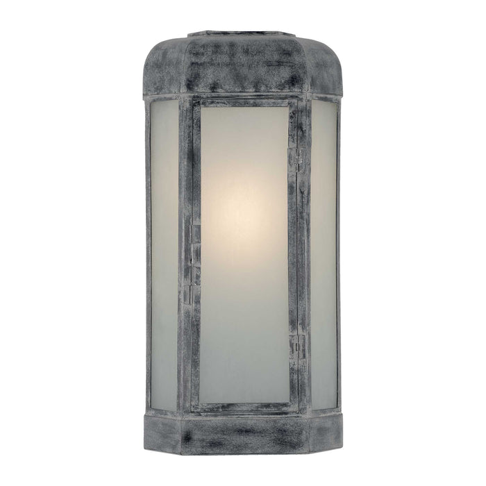 Dublin Outdoor Wall Light in Weathered Zinc (Large).