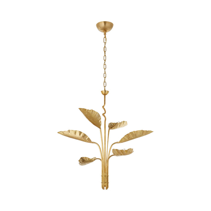 Dumaine Chandelier in Antique-Burnished Brass.