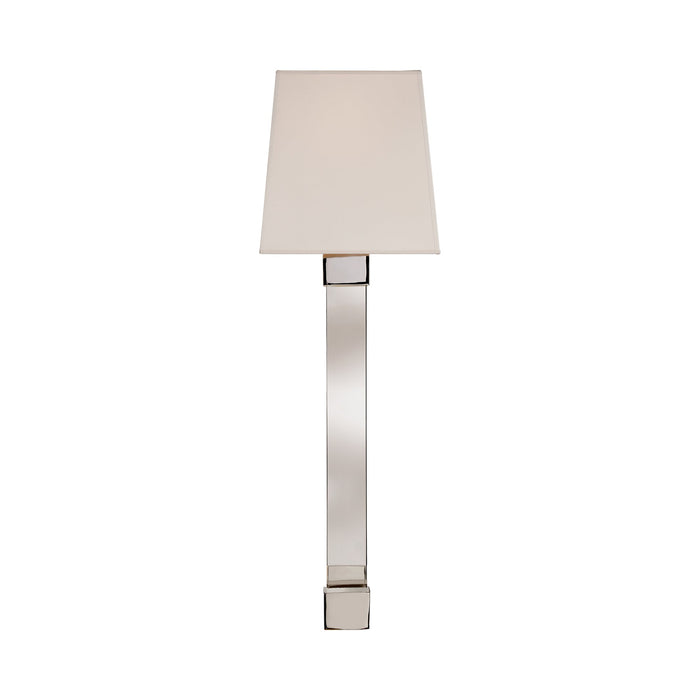 Edgar Wall Light in Crystal with Polished Nickel (Large).