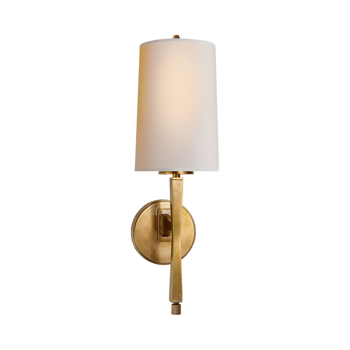 Edie Wall Light in Hand-Rubbed Antique Brass/Natural Paper.