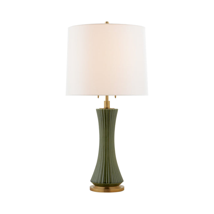 Elena Table Lamp in Emerald Green.