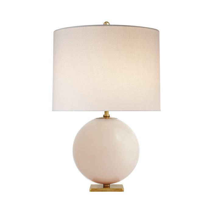 Elsie Table Lamp in Blush/Cream Linen(Large).