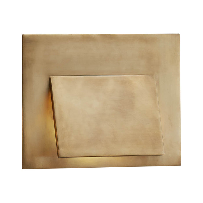 Esker Envelope LED Wall Light in Antique-Burnished Brass.
