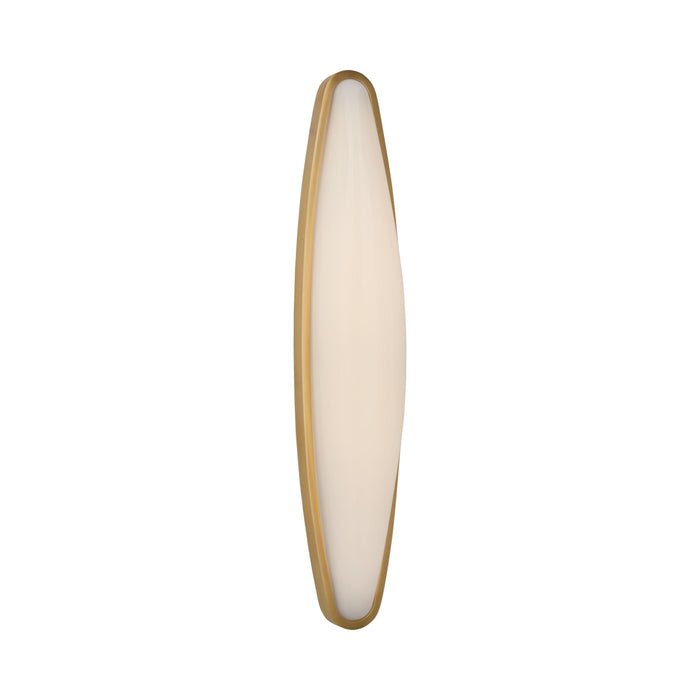 Ezra LED Bath Wall Light in Hand-Rubbed Antique Brass (Large).