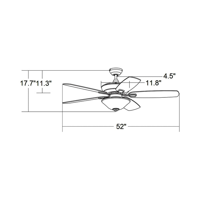 Colony Ceiling Fan - line drawing.