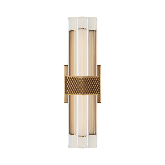 Fascio LED Wall Light in Hand-Rubbed Antique Brass (Symmetric/14-Inch).
