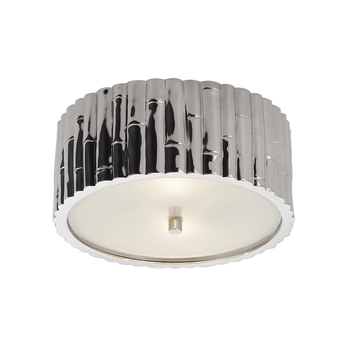 Frank Flush Mount Ceiling Light in Polished Nickel (Small).