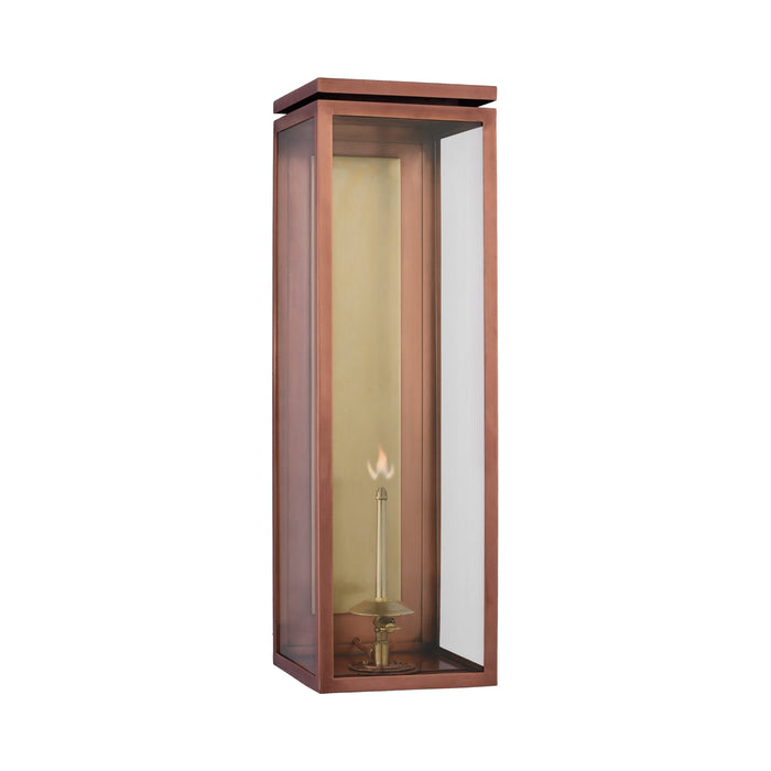 Fresno 3/4 Outdoor Gas Wall Light in Soft Copper (X-Large).
