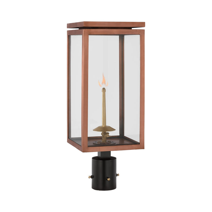 Fresno Outdoor Gas Post Light in Soft Copper.