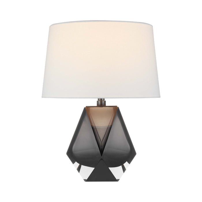 Gemma LED Table Lamp in Smoked Glass (Small).