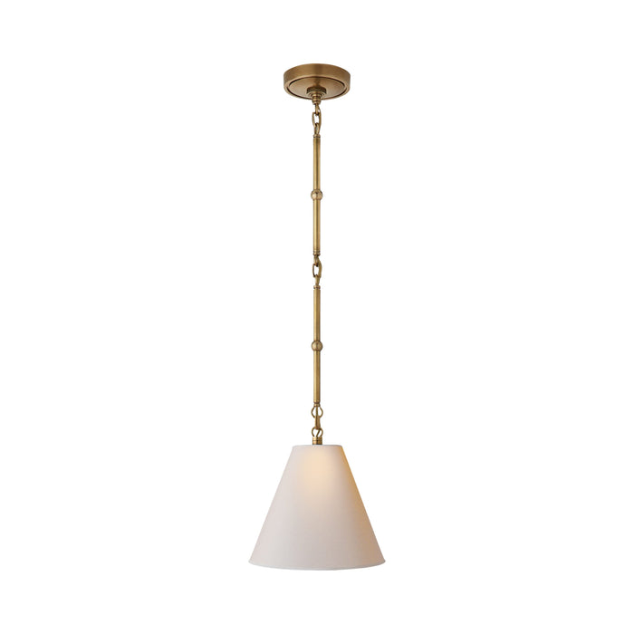 Goodman Pendant Light in Hand-Rubbed Antique Brass/Natural Paper (X-Small).