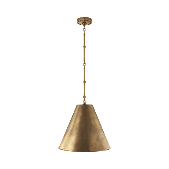 Goodman Pendant Light in Hand-Rubbed Antique Brass/Antique Brass (Small).